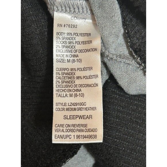 Disney Nightmare Before Christmas Sleepwear M (8-10) Keep It Spooky Grey - Picture 5 of 8